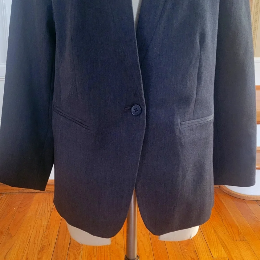OLD NAVY Blazer Jacket Women's Grey Size XL Petite - Picture 3 of 8